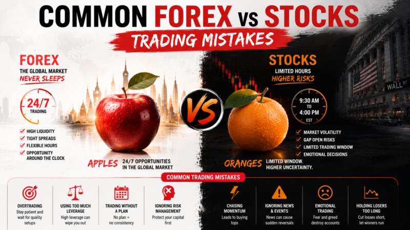 Common Forex vs Stocks Trading Mistakes